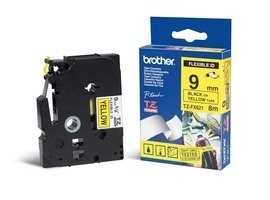 BROTHER - NASTRO LAMINATO FLESSIBILE - NERO-GIALLO - TZEFX2621 - 9MM X 8MT BROTZEFX621