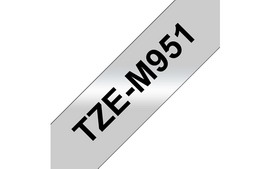 BROTHER - NASTRO METALLIZZATO - NERO-ARGENTO OPACO - TZEM951 - 24MM X 8MT BROTZEM951