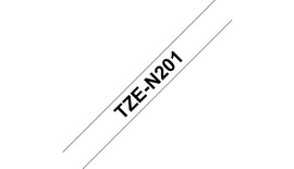 BROTHER - NASTRO NON LAMINATO - NERO-BIANCO - TZEN201 - 3,5MM X 8MT BROTZEN201