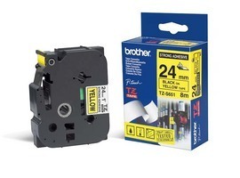 BROTHER - NASTRO CON ADESIVO RESISTENTE - NERO-GIALLO - TZES651 - 24MM X 8MT BROTZES651
