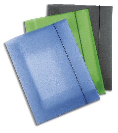 CARTELLINA CON ELASTICO - PPL - 3 LEMBI - 23,5X34,5 CM - TRASPARENTE BLU - FELLOWES 45670