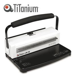 RILEGATRICE UW15 - MANUALE - DORSO METALLICO 34 ANELLI 3:1 - TITANIUM 73058