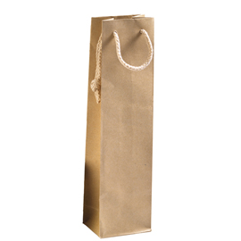 SHOPPER - 12 X 39 + 9 CM - 160 GR - CARTA KRAFT - AVANA - PNP - CONF. 12 PEZZI 99297