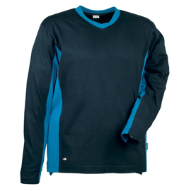 MAGLIETTA MADEIRA - A MANICHE LUNGHE - TAGLIA XL - BLU NAVY/NERO - COFRA 97999