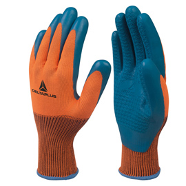 GUANTI DA LAVORO VE733 - TAGLIA 07 - ARANCIO/BLU - DELTAPLUS 102753
