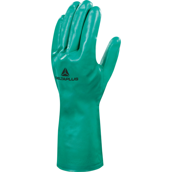 GUANTO DA LAVORO INDUSTRIALE NITREX VE801 - NITRILE FLOCCATO COTONE - TAGLIA 09 - VERDE - DELTAPLUS 73640