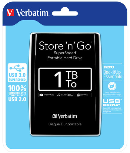 HARD DISK ESTERNO USB 3.0 1TB VERBATIM VERB53023