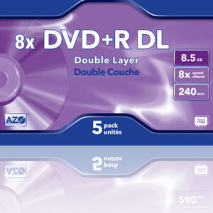 DVD+R DOUBLE LAYER 8.5 GB JEWEL CASE 240 MIN VERBATIM VERBDVDR858X
