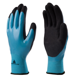GUANTO WETDRY VV636BL - POLIAMMIDE - PALMO IN NITRILE - TAGLIA 10 - BLU-NERO - DELTAPLUS 87183