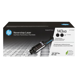 HP - CONF. 2 PEZZI KIT DI RICARICA TONER - 143AD - NERO - W1143AD - 2.500 PAG HPW1143AD