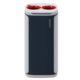 CESTINO GETTACARTE WASTEE - PER RACCOLTA DIFFERENZIATA - 60 L - ROSSO/METALLO - KOBRA 99854