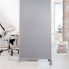 PARETINA DIVISORIA - 80X40X170 CM - POLICARBONATO-ACCIAIO - GRIGIO CHIARO - SERENA GROUP 71284