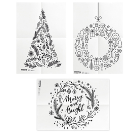SET 3 STENCIL - FUGLIO A2 - 'NATALE' - SECURIT 86925