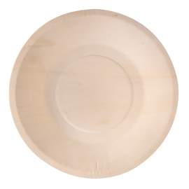 PIATTO MONOUSO IN LEGNO - TONDO - D 21,5 CM - SIGNOR BIO - CONF. 50 PEZZI 96711