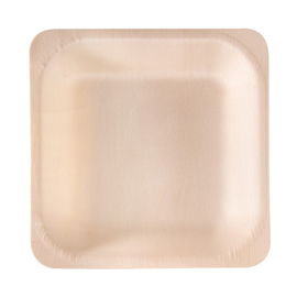 PIATTO MONOUSO IN LEGNO - QUADRATO - 14,5 X 14,5 CM - SIGNOR BIO - CONF. 50 PEZZI 96708