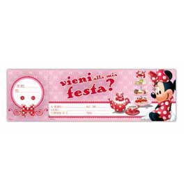 BLOCCHETTO INVITO ALLA FESTA MINNIE DISNEY - REX SADOCH - CONF. 10 INVITI 76957