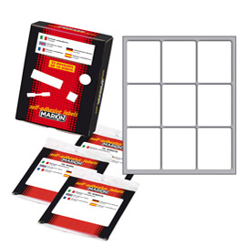 ETICHETTA ADESIVA - PERMANENTE - RETTANGOLARE - 46X37 MM - 9 ETICHETTE PER FOGLIO - 10 FOGLI PER BUSTA - BIANCO - MARKIN 78210