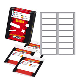 ETICHETTA ADESIVA - PERMANENTE - RETTANGOLARE - 52X18 MM - 14 ETICHETTE PER FOGLIO - 10 FOGLI PER BUSTA - BIANCO - MARKIN 78211