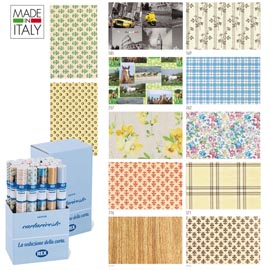 ROTOLI CARTARIVESTO REX 58 - LAVABILE - 50X400 CM - COLORI ASSORTITI - REX SADOCH - CONF. 50 PEZZI 57455