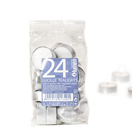 CANDELE TEALIGHTS - BIANCO - LUMEN - SACCHETTO DA 24 PEZZI 76416