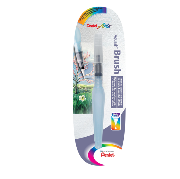 PENNELLO AQUASH WATER BRUSH CON SERBATOIO - 10ML - PUNTA MEDIA - PENTEL 79473
