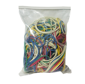 ELASTICI - GOMMA - MISURE E COLORI ASSORTITI - MARKIN - CONF. 1 KG (10 SACCHETTI DA 100 G CIASCUNO) 72086