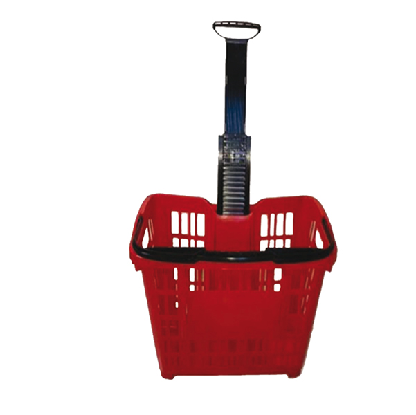 CESTO TROLLEY - 30 LITRI - ANTIURTO - ROSSO - PRINTEX 83515