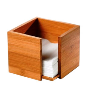 PORTATOVAGLIOLI - IN BAMBOO - 19X19X10 CM - COLORE NATURALE - LEONE 91100