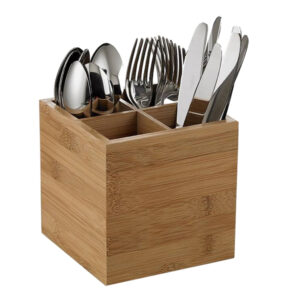 PORTAPOSATE - IN BAMBOO - 15X15X15 CM - COLORE NATURALE - LEONE 91099