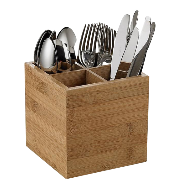 PORTAPOSATE - IN BAMBOO - 15X15X15 CM - COLORE NATURALE - LEONE 91099