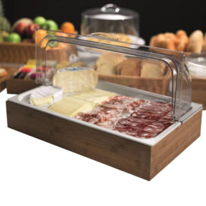 SET ESPOSITORE BUFFET - IN BAMBOO - 53X32 CM - COLORE NATURALE - LEONE 91104