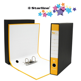 REGISTRATORE STARBOX - DORSO 5 CM - COMMERCIALE 23X30 CM - GIALLO - STARLINE STL4033